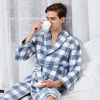 Pure cotton bathrobes for all seasons, absorbent and quick-drying three-layer gauze bathrobes for men and women, hotel beauty salon bathrobes, medium thick for autumn and winter Specification image